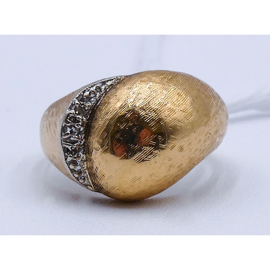 Ladies 14k Diamond Modernist Ring Size 6 - 4.2 Grams