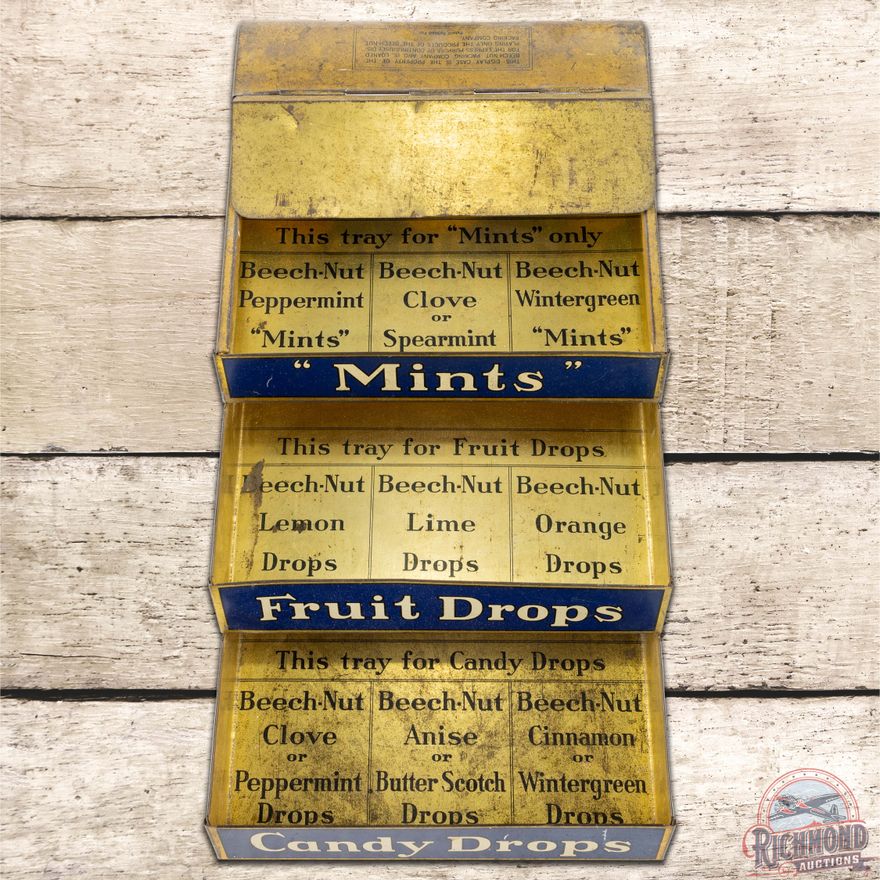 Beech-Nut Mints Fruit & Candy Drops Tin Counter Advertising Display