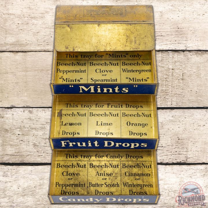 Beech-Nut Mints Fruit & Candy Drops Tin Counter Advertising Display