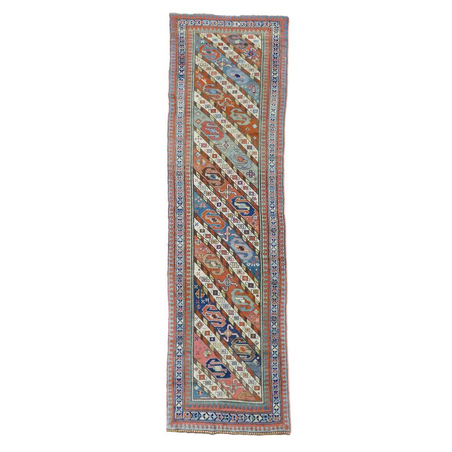 Caucasian Kazak Oriental Runner Rug