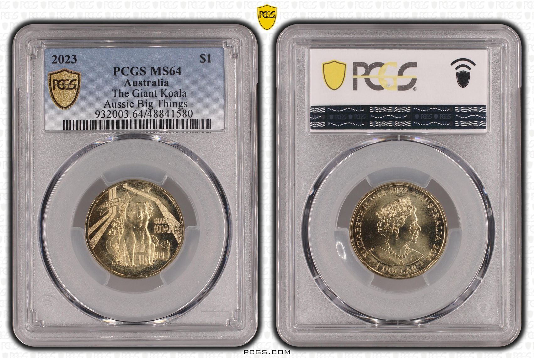 339 · Elizabeth II, The Giant Koala Aussie Big Things , One Dollar, 2023, PCGS MS64