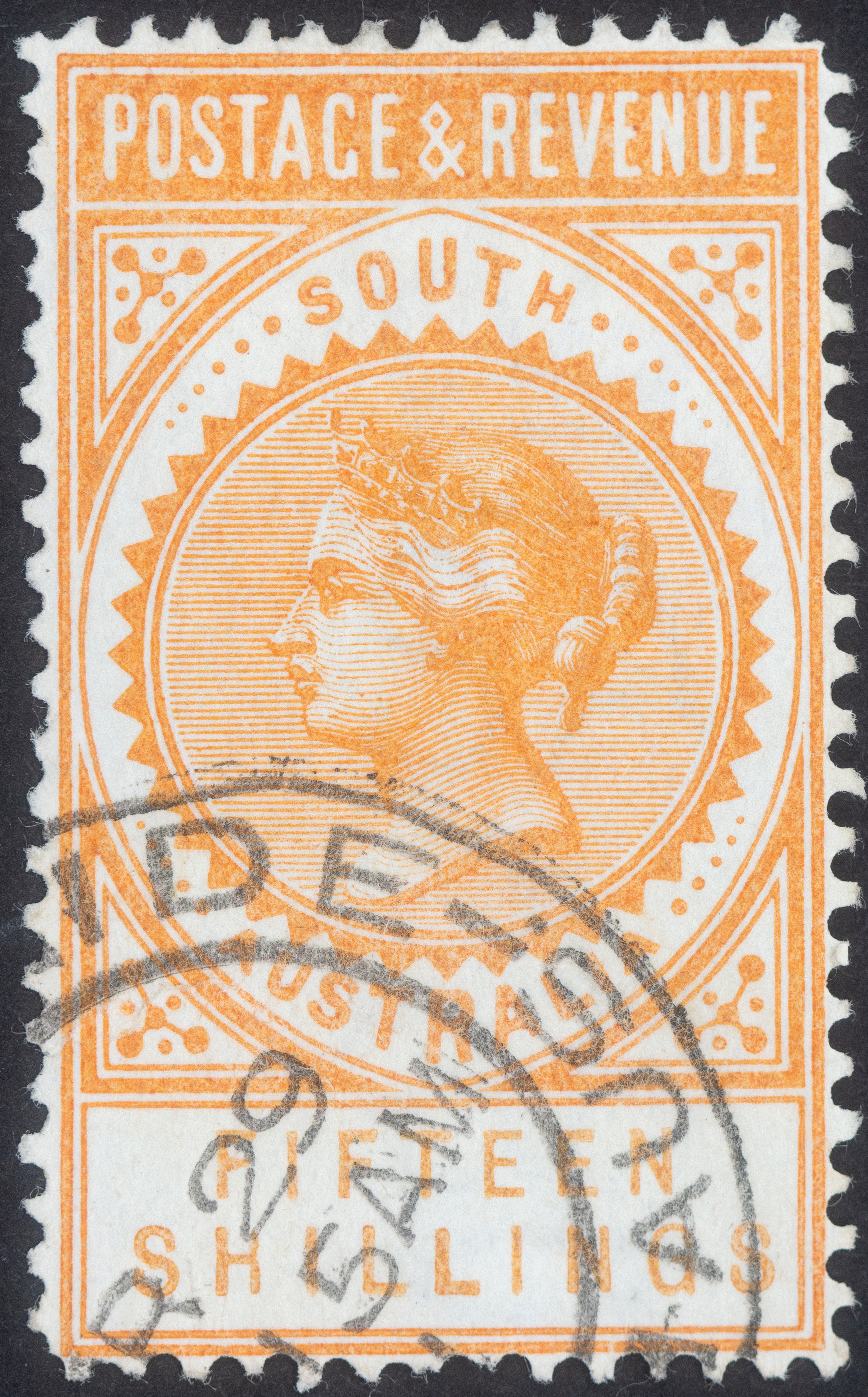 Fifteen Shillings, Brownish Yellow, 1886, FU