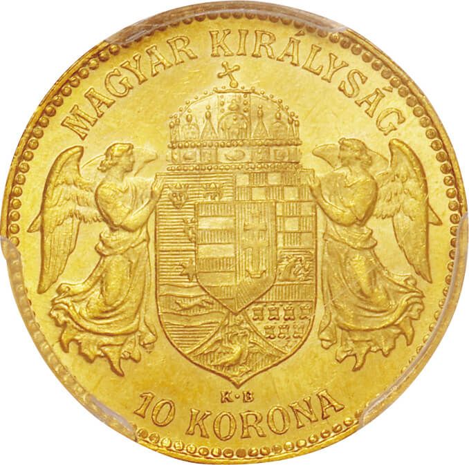 ハンガリー　1908年　10コロナ金貨 ハンガリー 1908年 10コロナ金貨 ハンガリー (Hungary