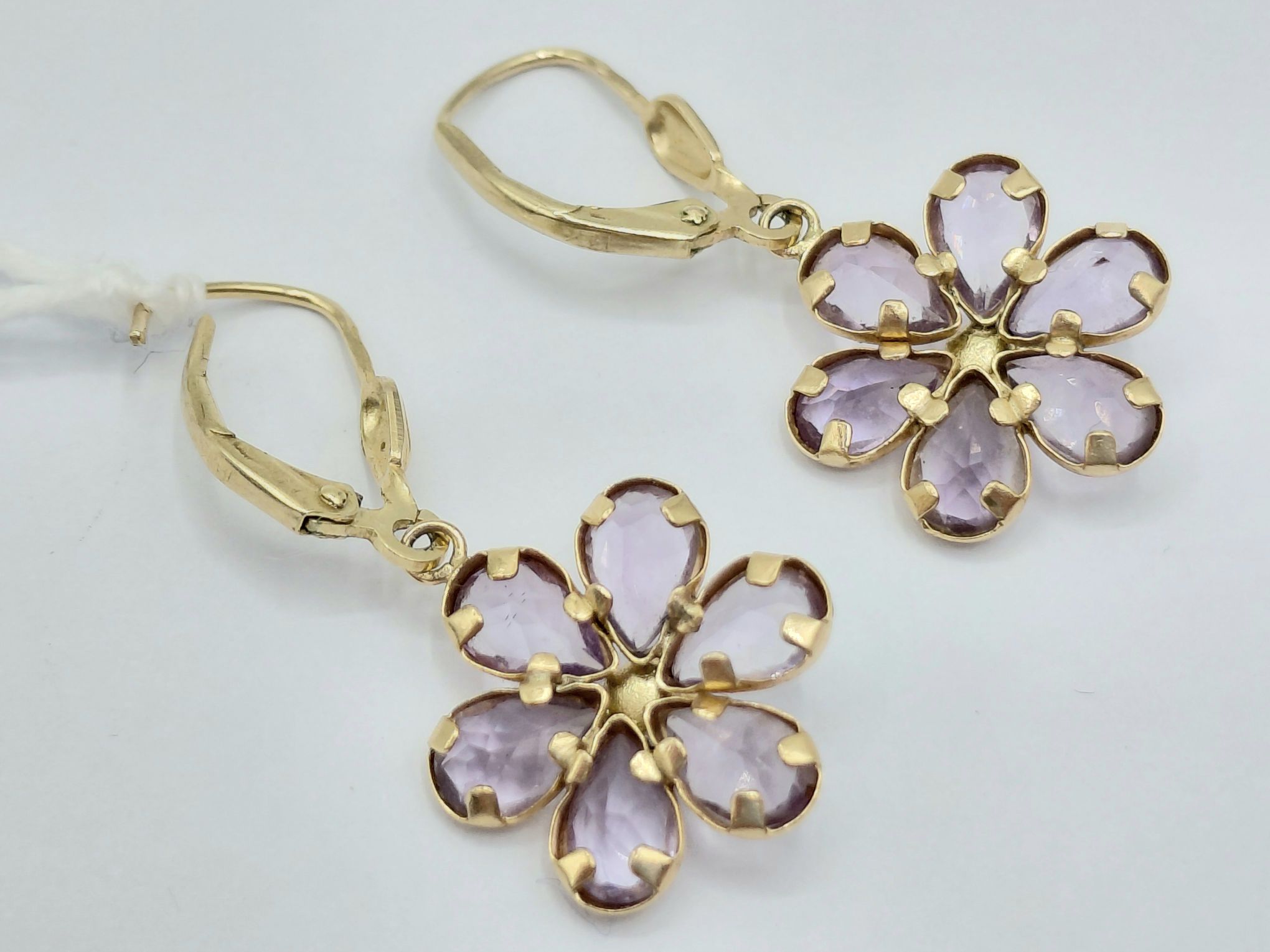 14ct Gold Amethyst Earrings