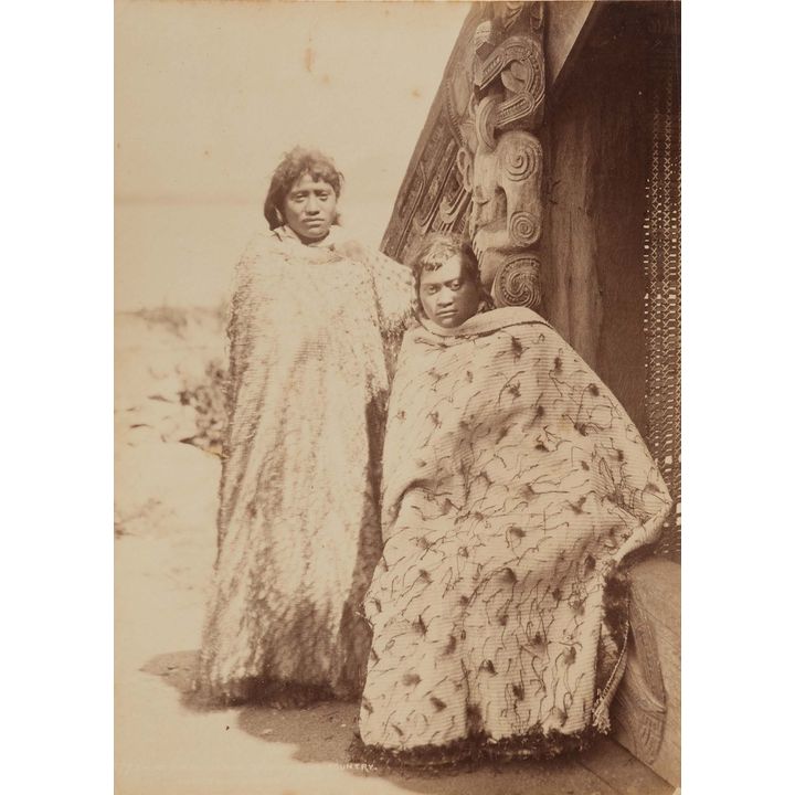 Burton Brothers 'Portrait of Two Māori Wahine, King Country'