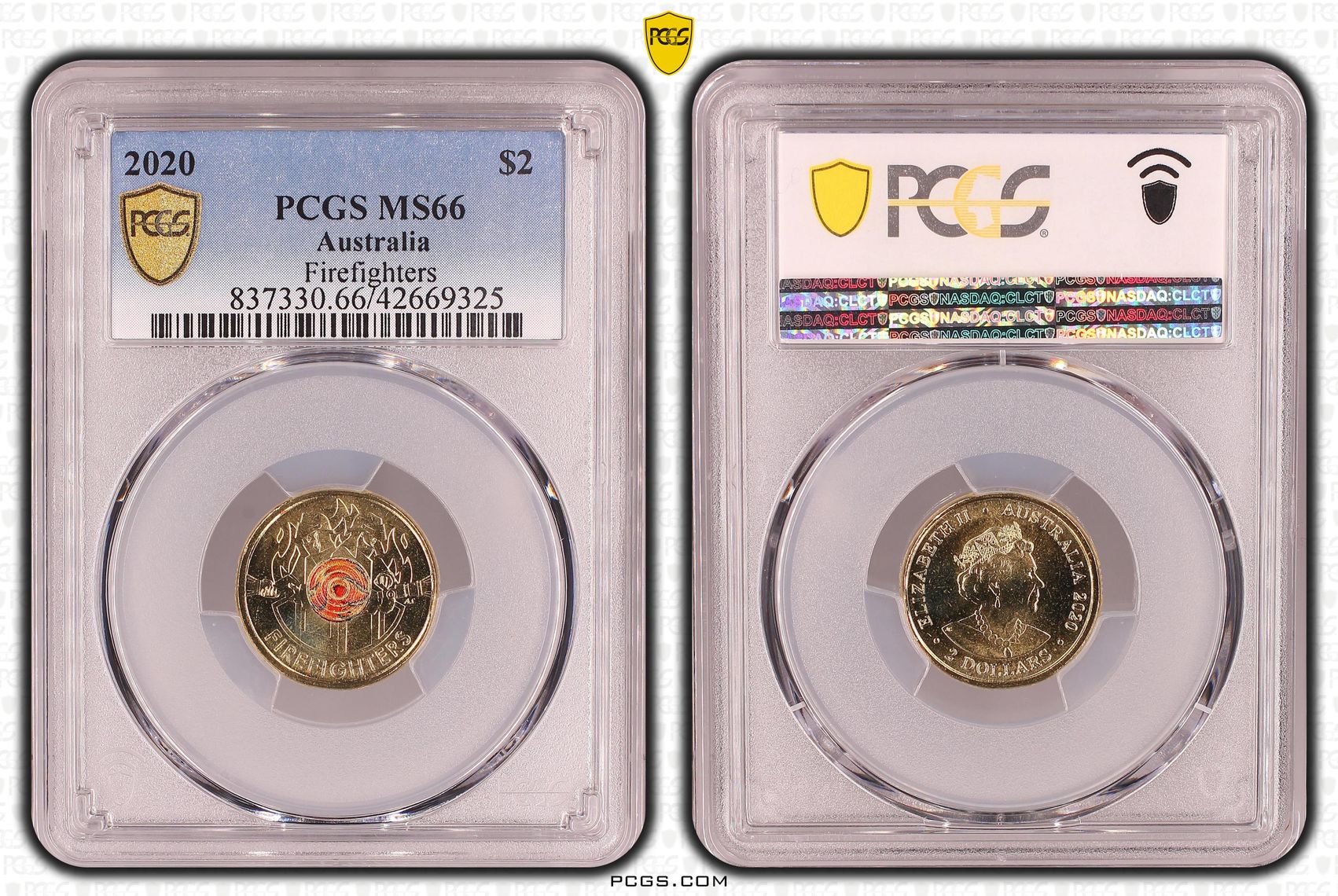 Firefighters, Two Dollar, 2020, PCGS MS66