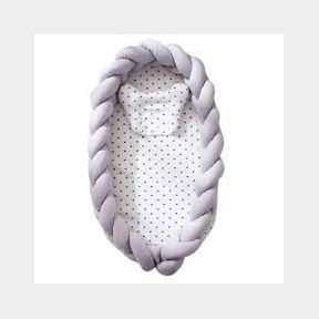 Multifunctional Baby Double Braided Bumper Cot Mattress Nest Bed - Grey | SJ 51499/8424 B8 (S3)
