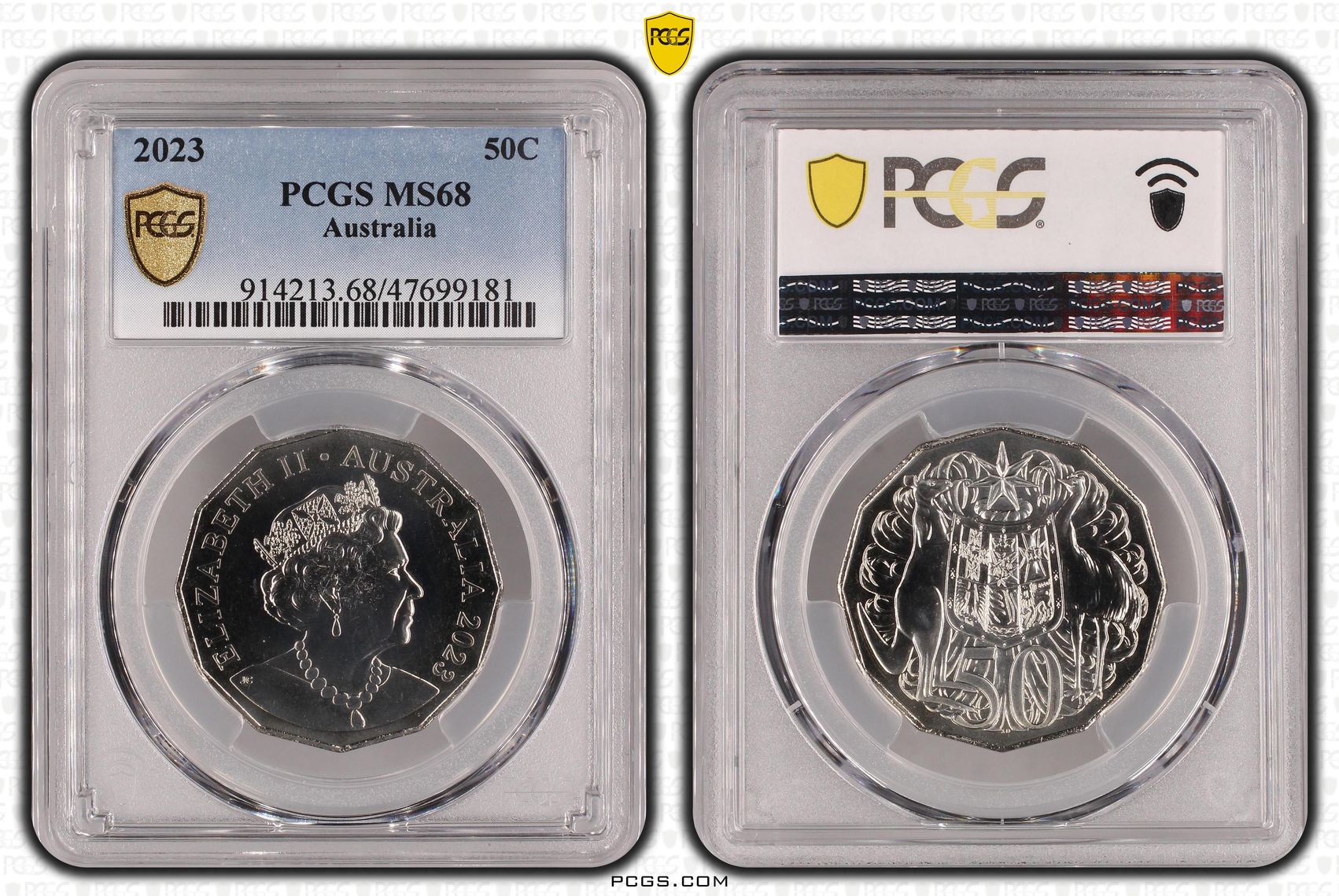 Elizabeth II, Fifty Cent, 2023, PCGS MS68