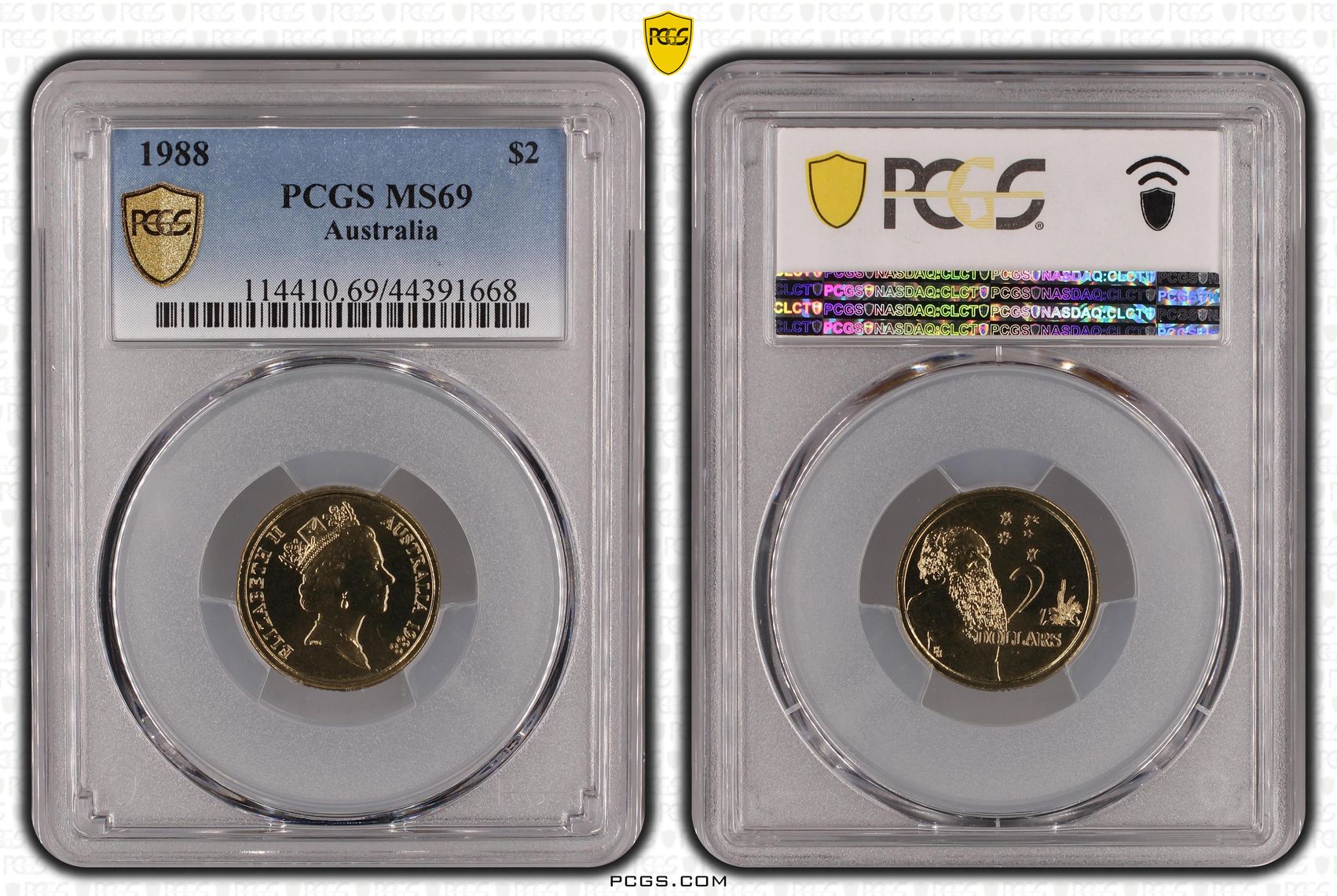 1988 Australia Two Dollar, $2 PCGS - MS69 POP 6/0 -668