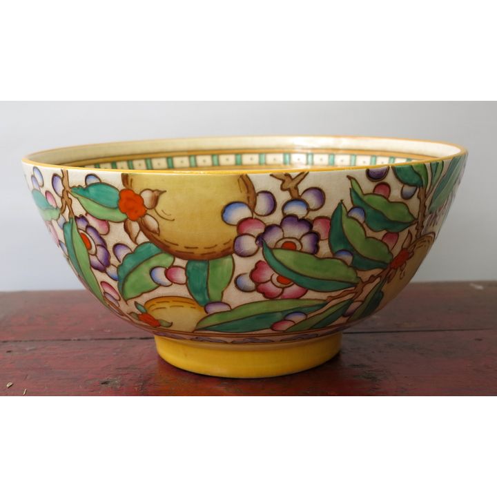 A LARGE BURSLEY WARE CHARLOTTE RHEAD BOWL.