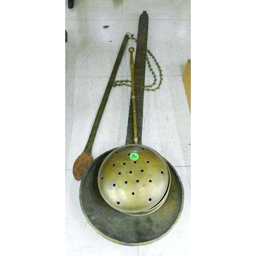 3pc Middle Eastern Brass Large Utensils 20'' to 32''