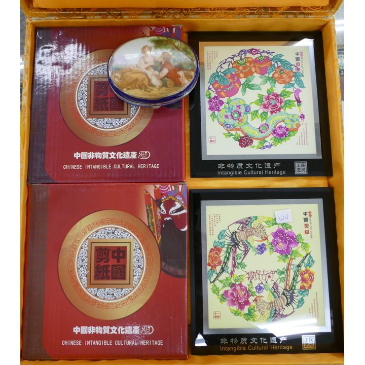 Chinese Commemorative Plaques in Box etc