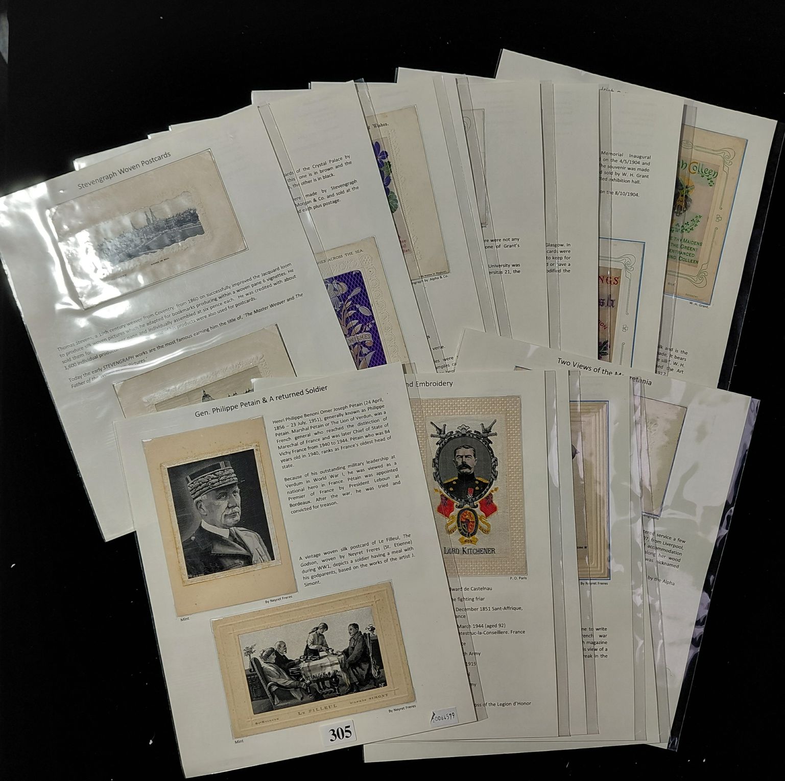 305 · SILK POSTCARDS - EARLY DEVELOPMENT