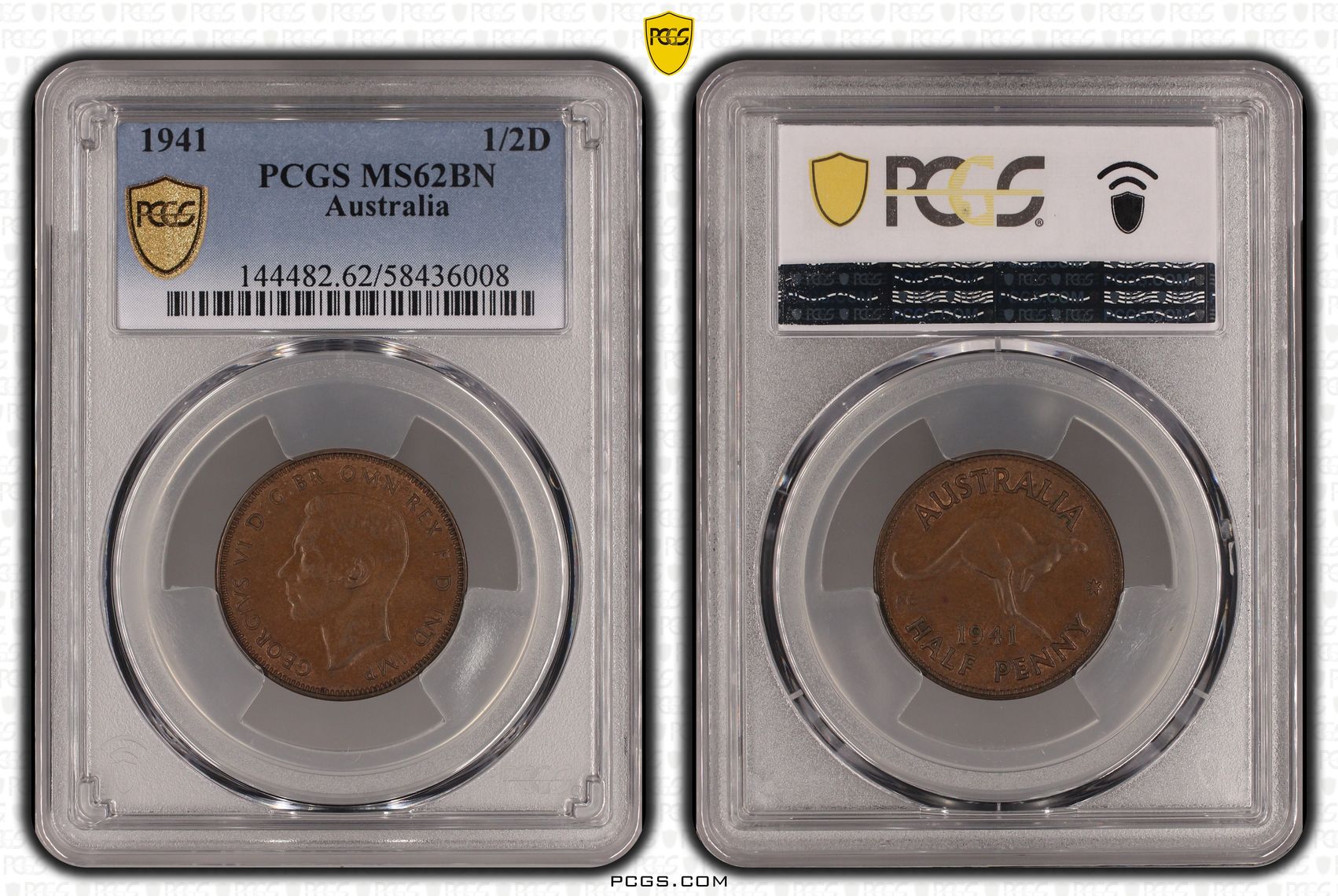 Half penny, 1941, PCGS MS62BN