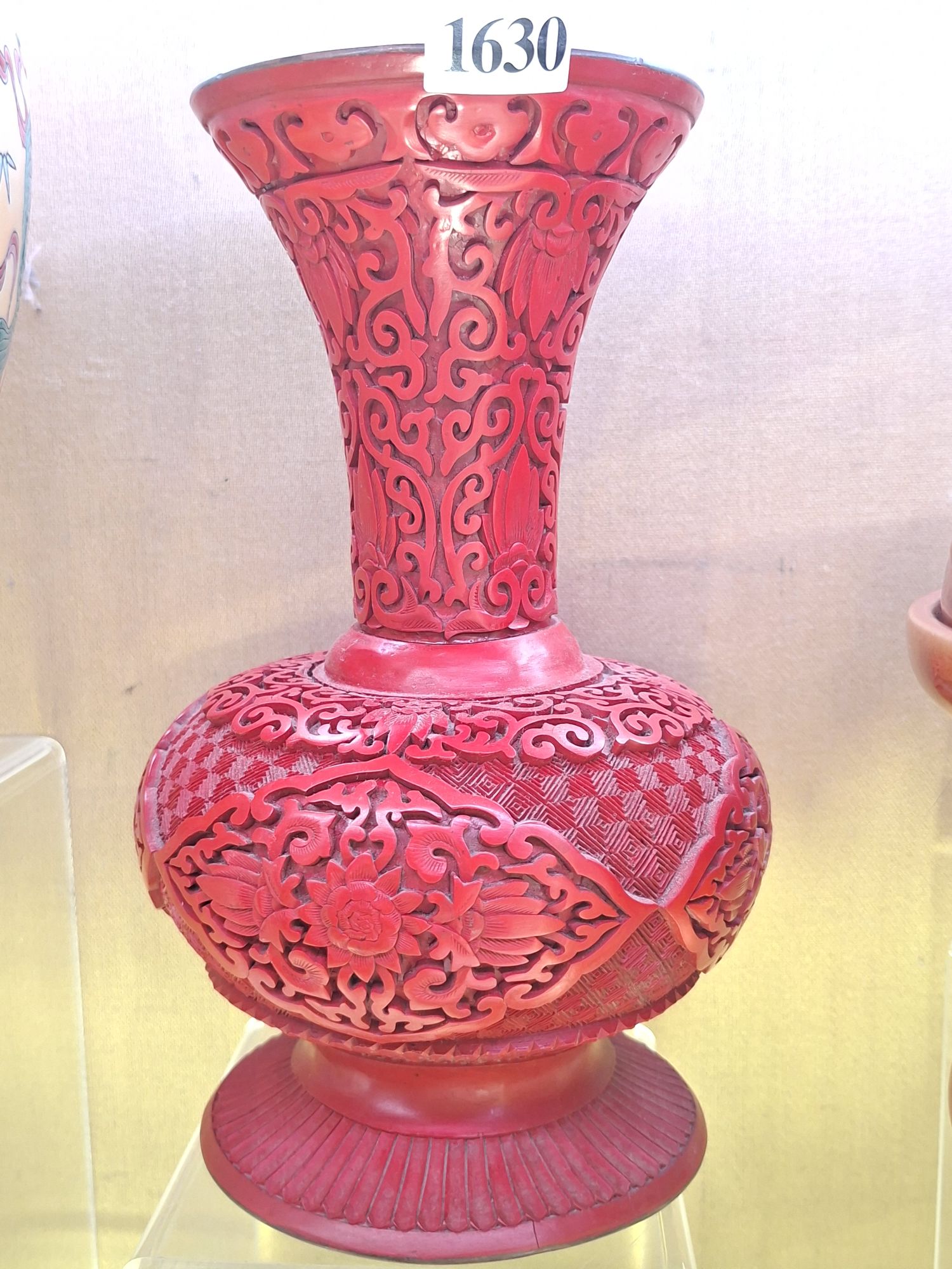 CINNABAR VASE