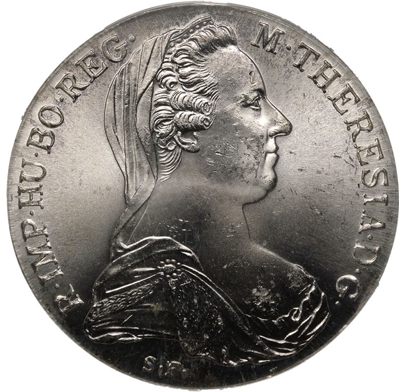 Austria: Habsburg Maria Theresa 1780 X Silver 1 Thaler Restrike