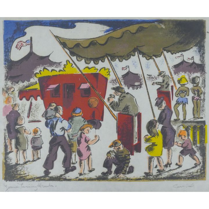 Yvonne Twining Humber ''Carnival'' Color Lithograph