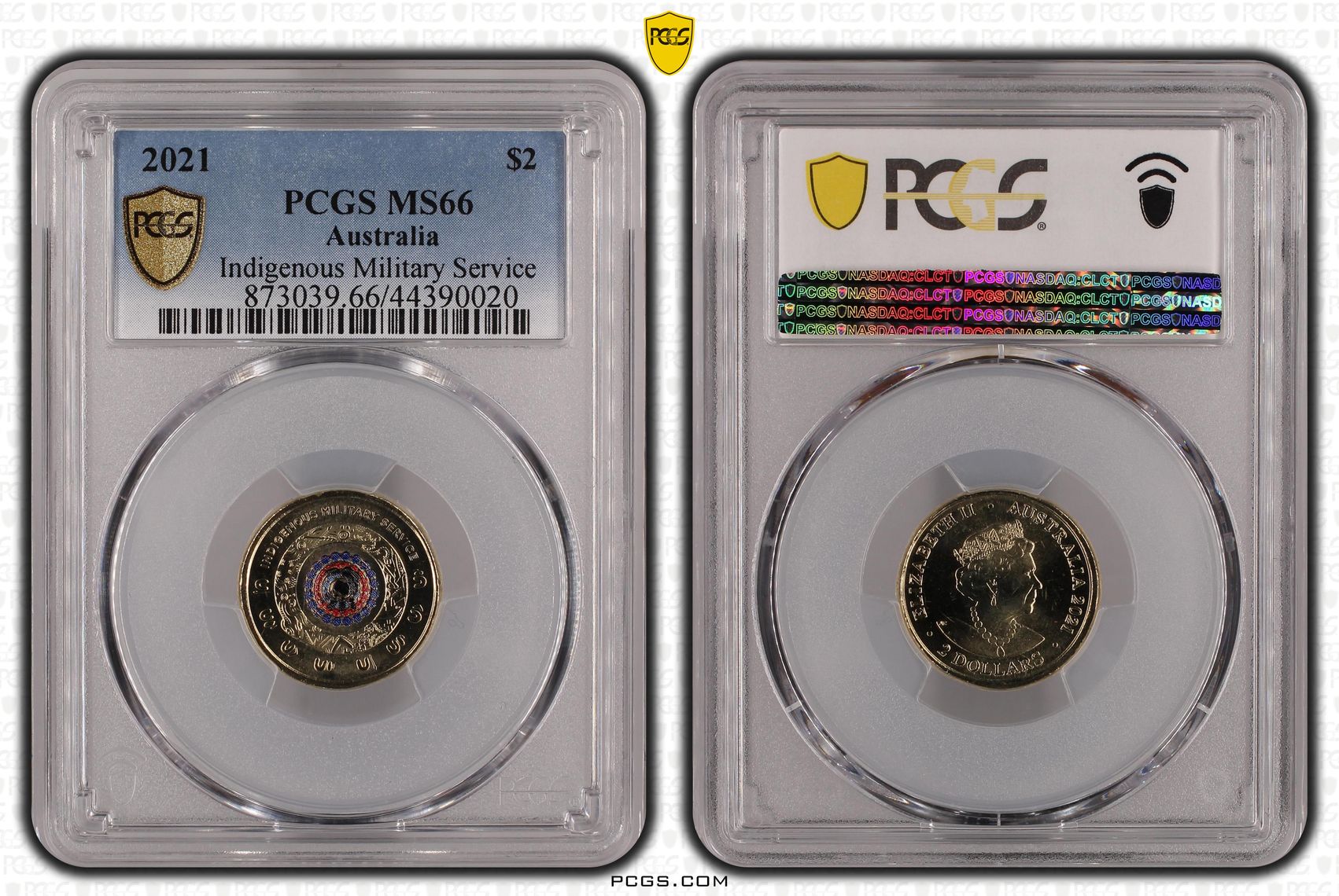 Indigenous Military Service, Two Dollar, 2021, PCGS MS66