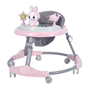 Baby Walker Multi Function Anti Rollover Anti O Leg Can Sit And Fold Pink | NTWO PARTS MISSING