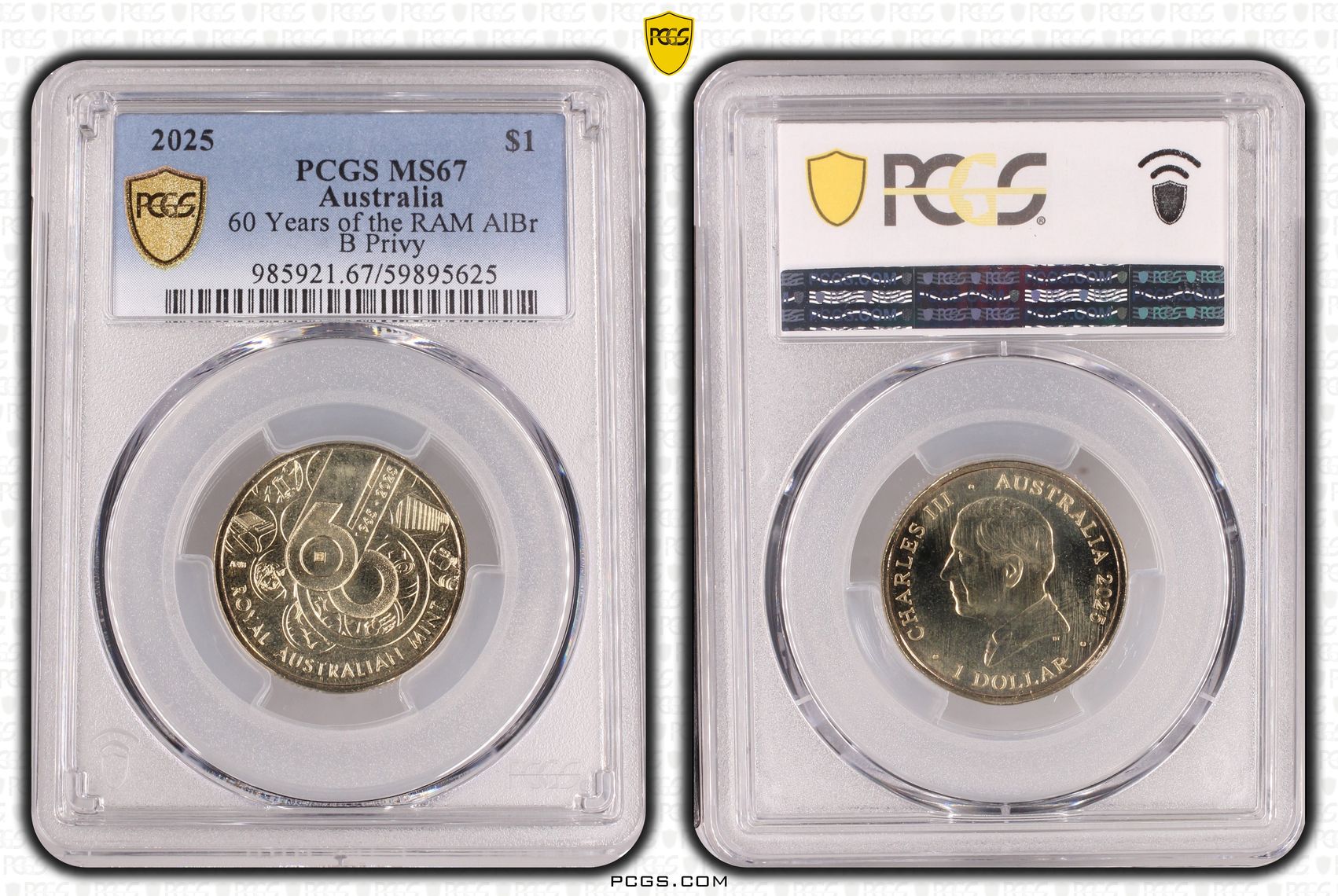 60 Years of the RAM AlBr Privy, One Dollar, 2025-B, MS67