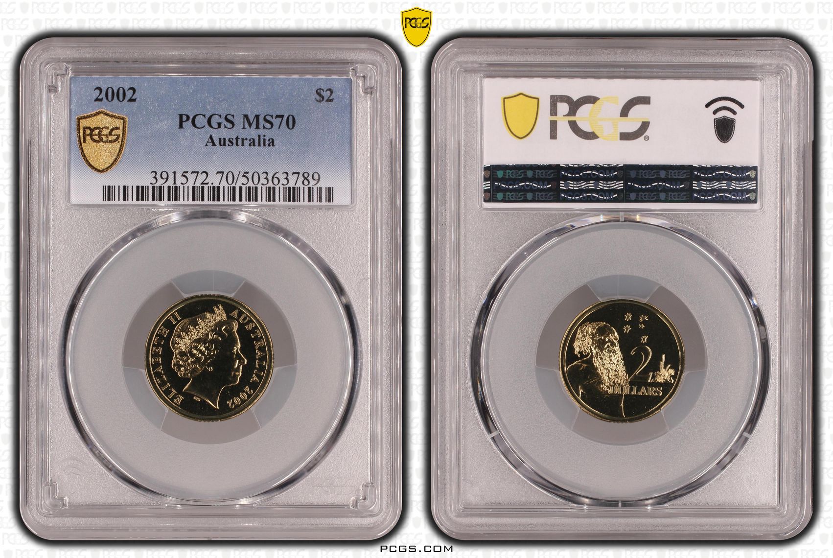 POP 5/0, Two Dollar, 2002, PCGS MS70