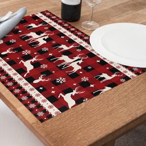 Christmas Stars and Deer PVC Placemats Set of 6 |