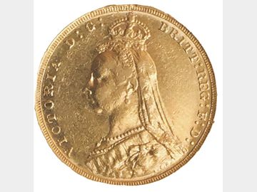 1889 Queen Victoria Jubilee Head Melbourne Mint Gold Sovereign.