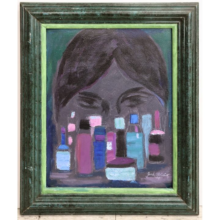 Jack McLarty ''Perfumes'' 1998 Oil on Board Framed 18''x15''