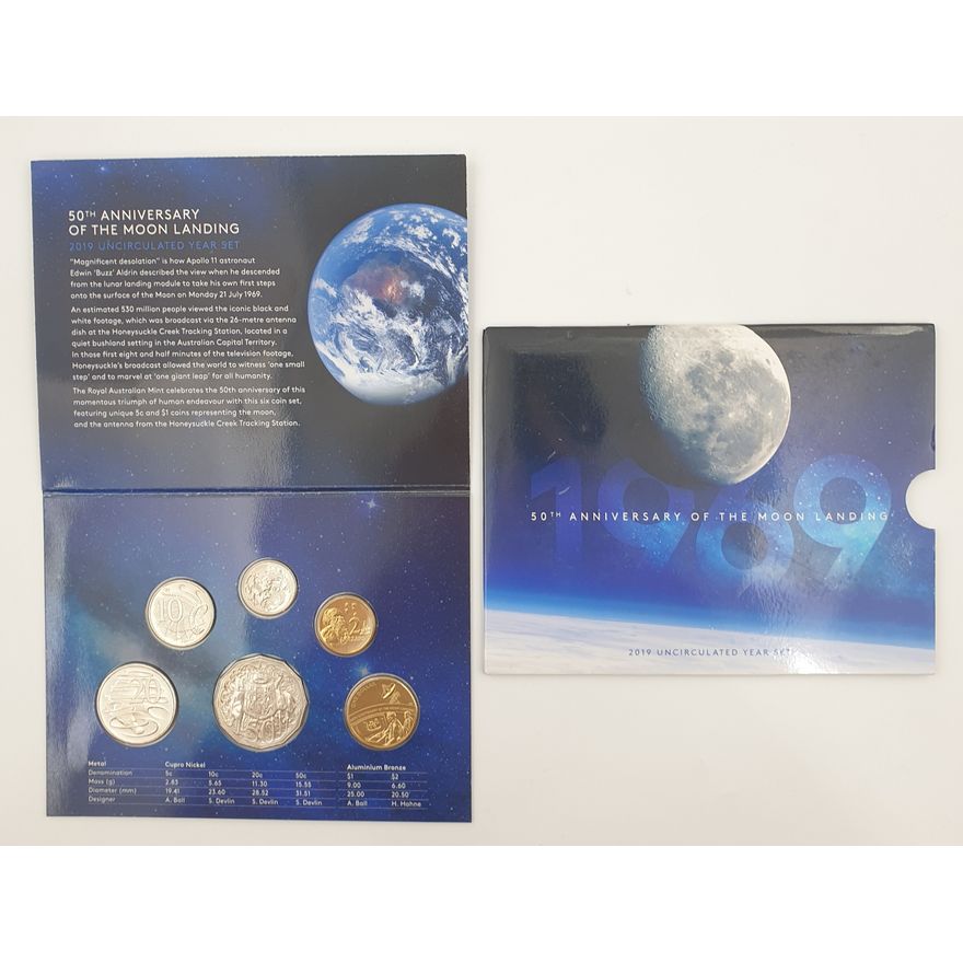 Moon Landing Ann. Unc. Coin Set