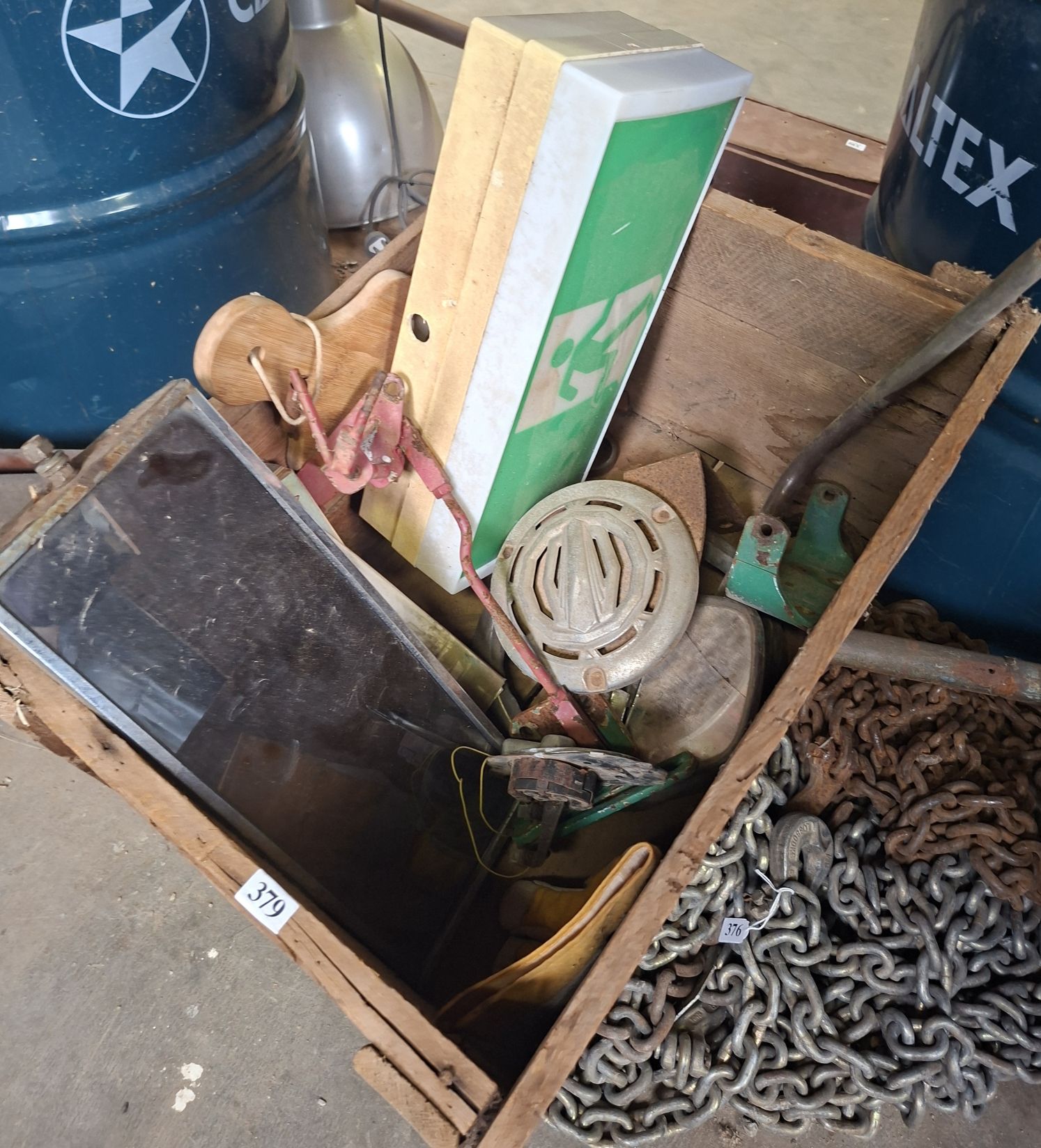 Wooden Crate With Contents