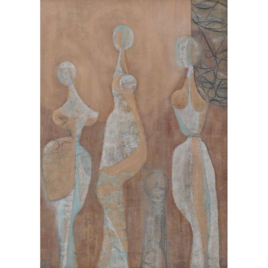 Glen Alps ''The Three Graces'' 1952 Mixed Media