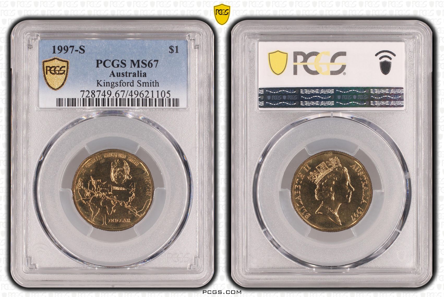 201 · Kingsford Smith , One Dollar, 1997-S, PCGS MS67