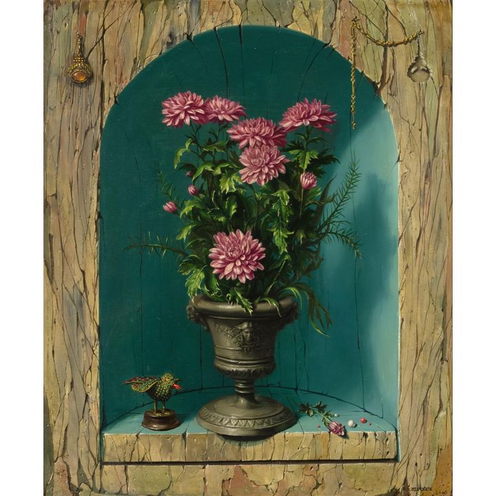 Raymond A. Whyte (1923-2003): Flowers in a Blue Niche, 1965-1969