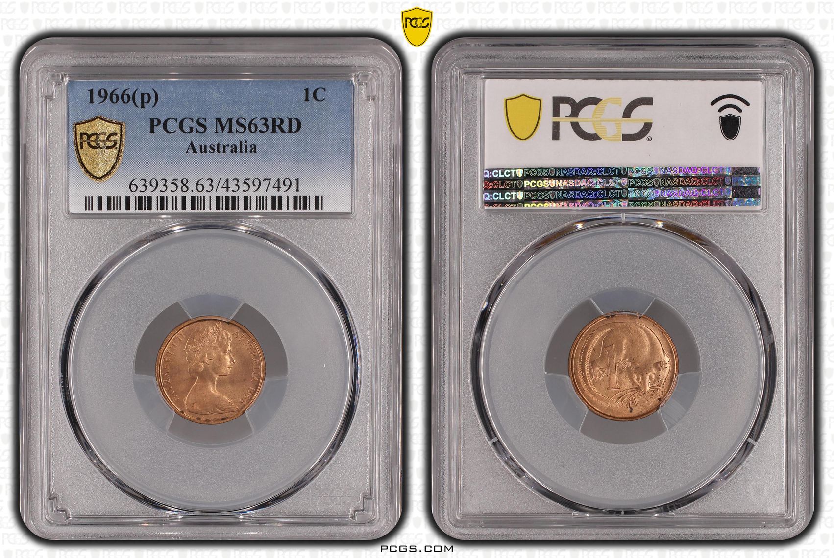27 · One Cent, 1966(p), PCGS MS63RD