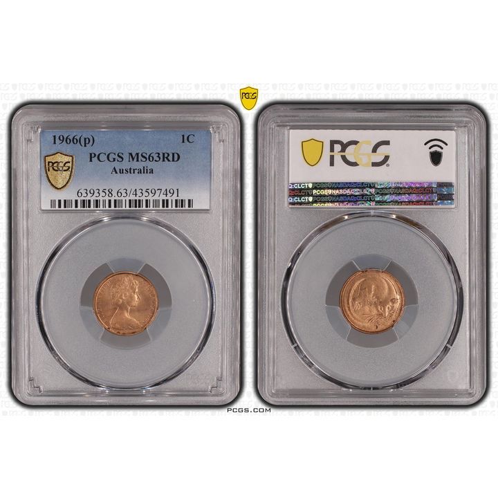 One Cent, 1966(p), PCGS MS63RD