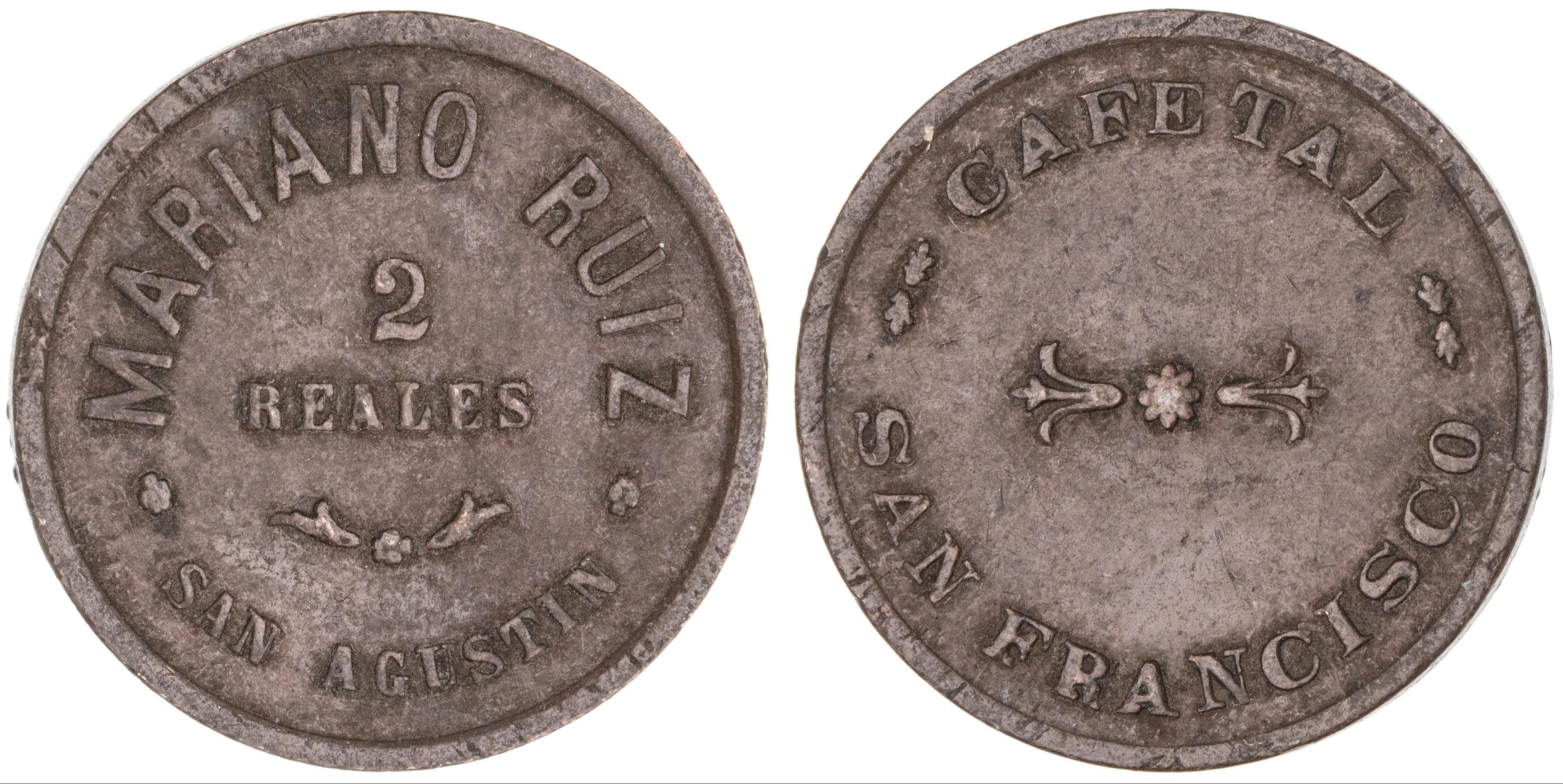 El Salvador, Two Reales, c.1900, gVF