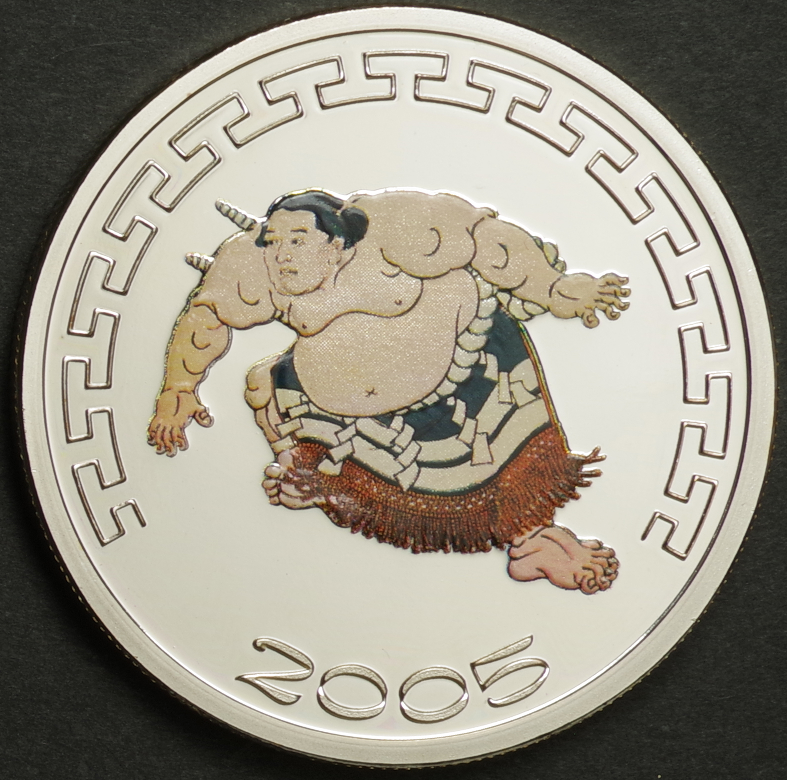 モンゴル/Mongolia 江戸相撲錦絵<谷風> 500トゥグリク(1オンス)カラー