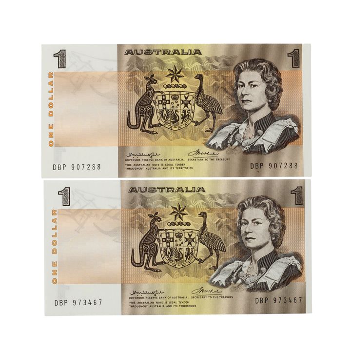 Knight/Wheeler, One Dollar, 1976, UNC