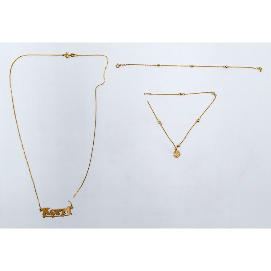 Box 14k Necklace and Chain - 5.4 Grams TW