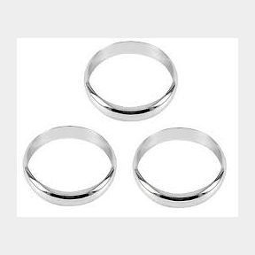Solid stainless steel D shape round bangle 10mm wide - set of 3 - Stainless Steel - 6.8 cm Unisex - 51748/13781 SN B3 (S7)