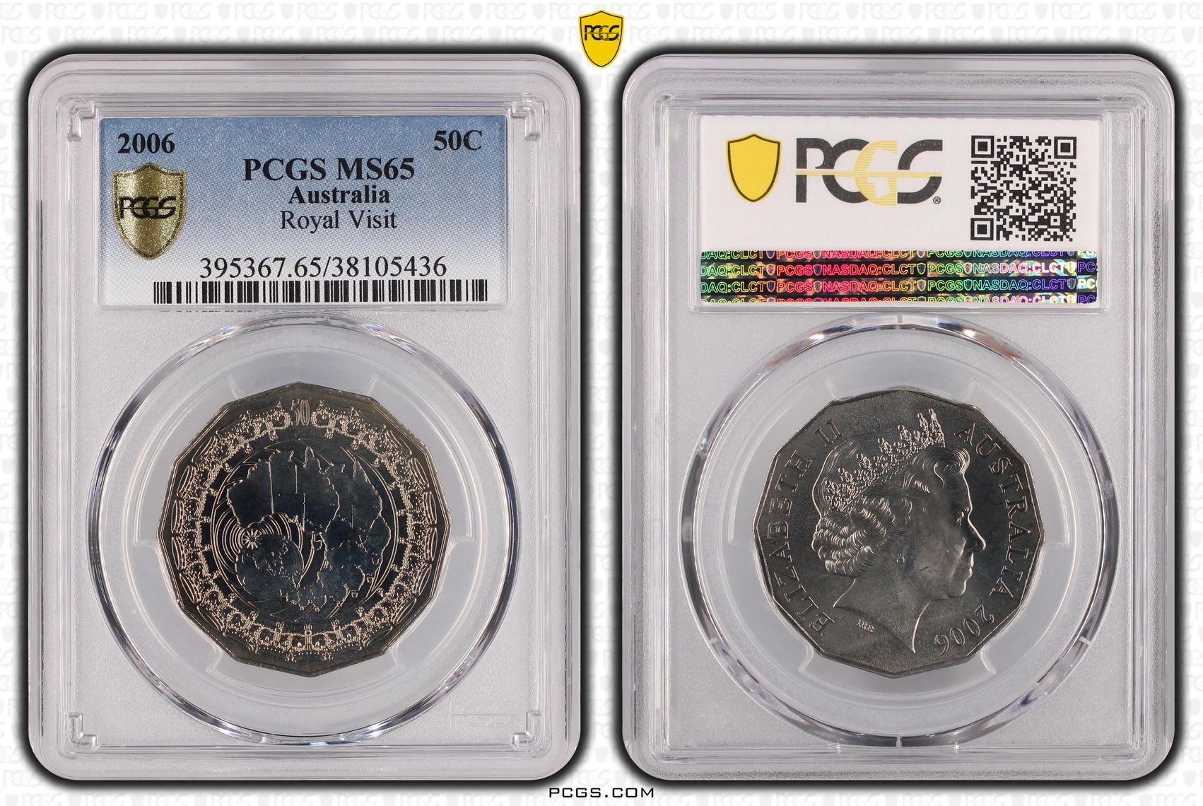 Royal Visit, Fifty Cent, 2006, PCGS MS65