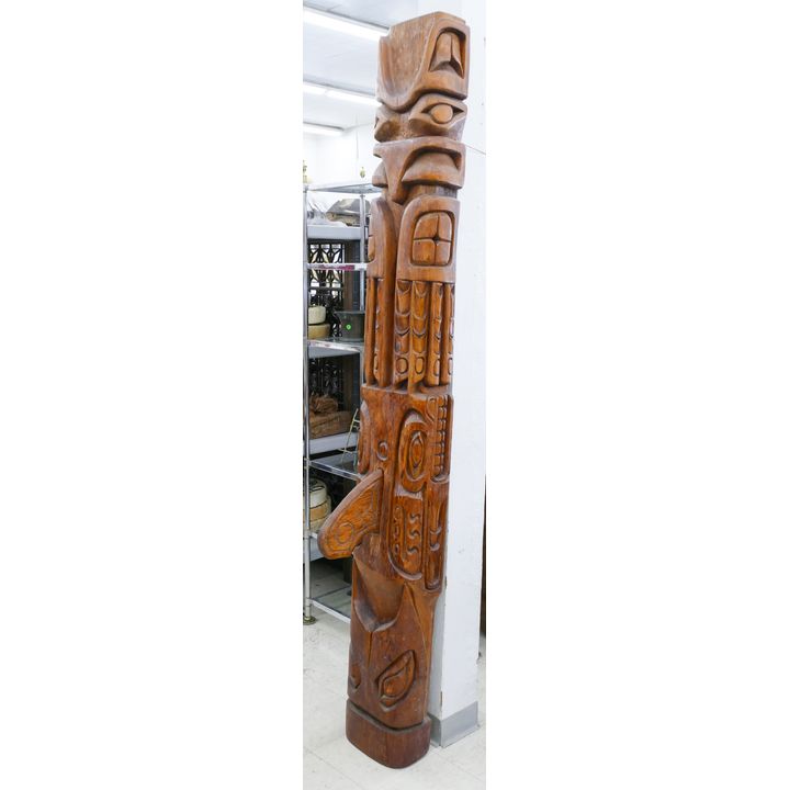 Vintage Northwest Coast 8' Totem Pole
