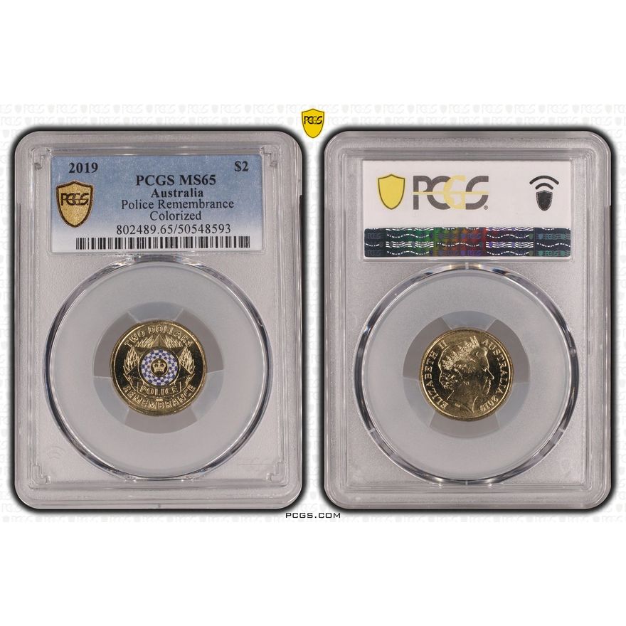 Police Remembrance Colorized, Two Dollar, 2019, PCGS MS65