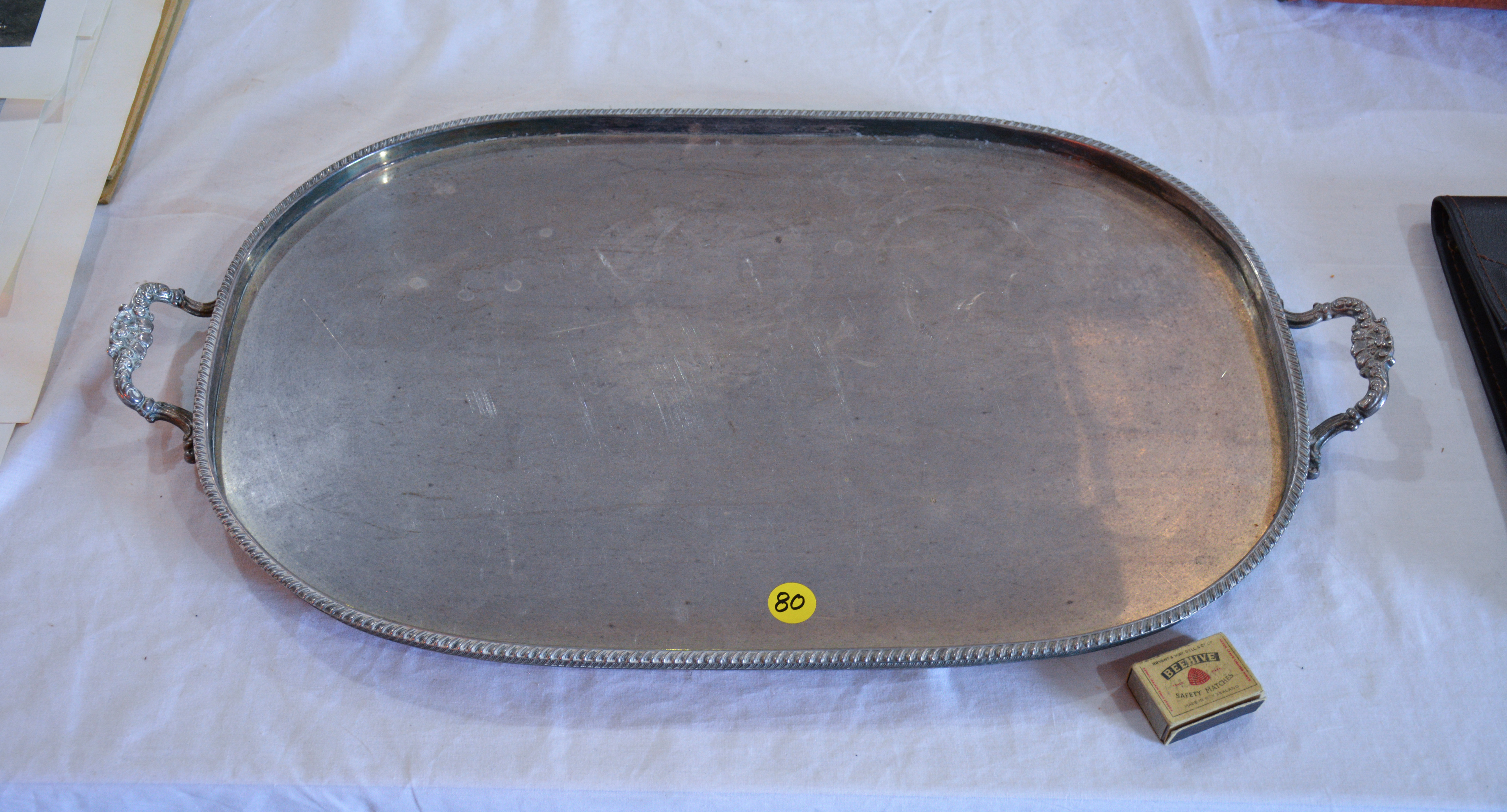 Large Handled Metal Tray — NZ auction result