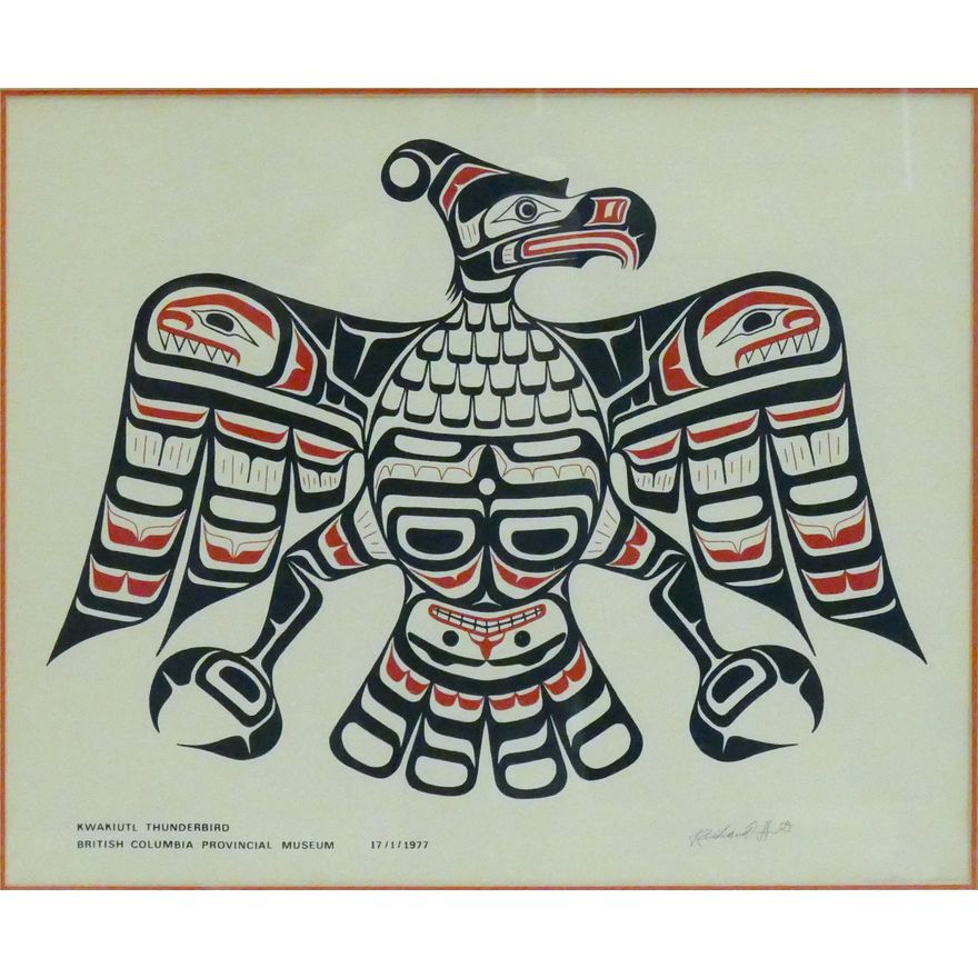Richard Hunt ''Kwakiutl Thunderbird'' 1977 Signed Serigraph
