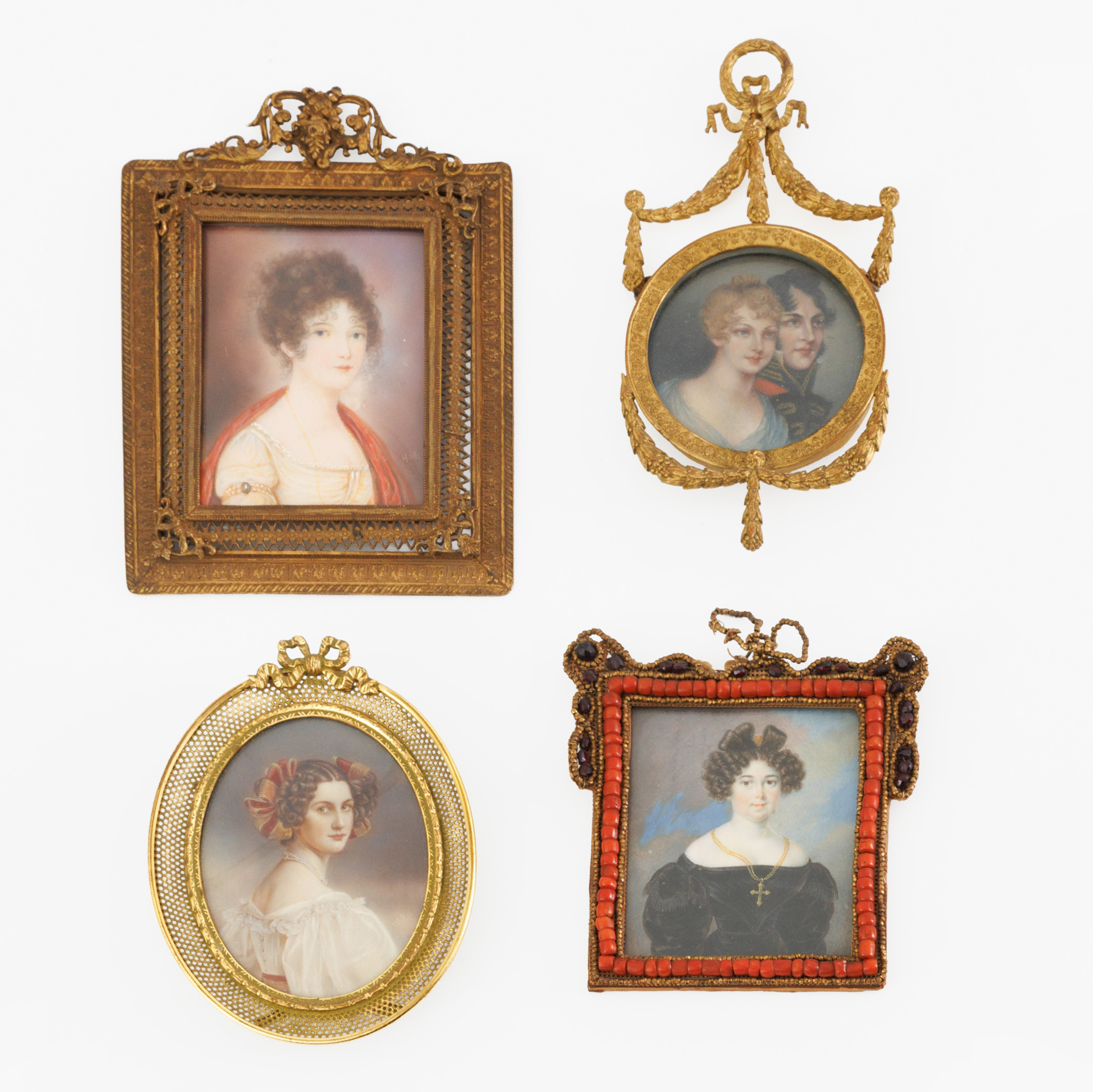 Four miniature portraits – kavel bij Bernaerts, Antwerp
