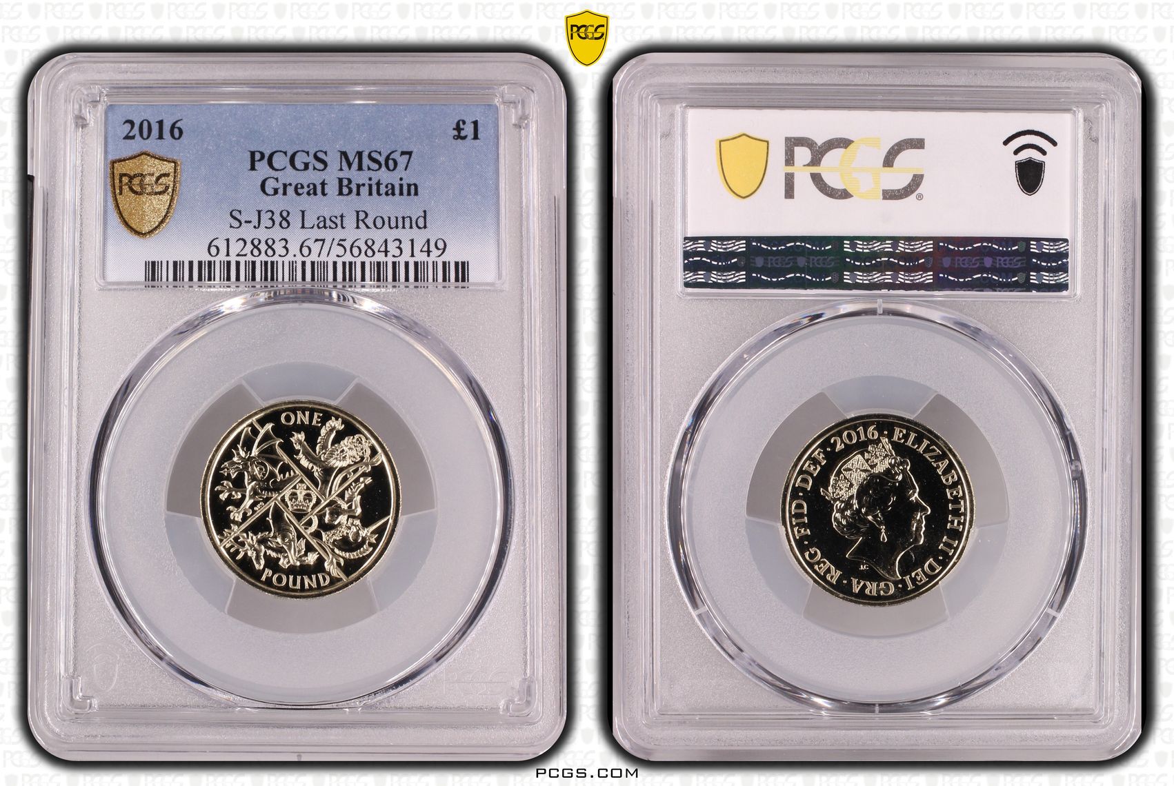 Great Britain, S-J38 Last Round, One Pound, 2016, MS67
