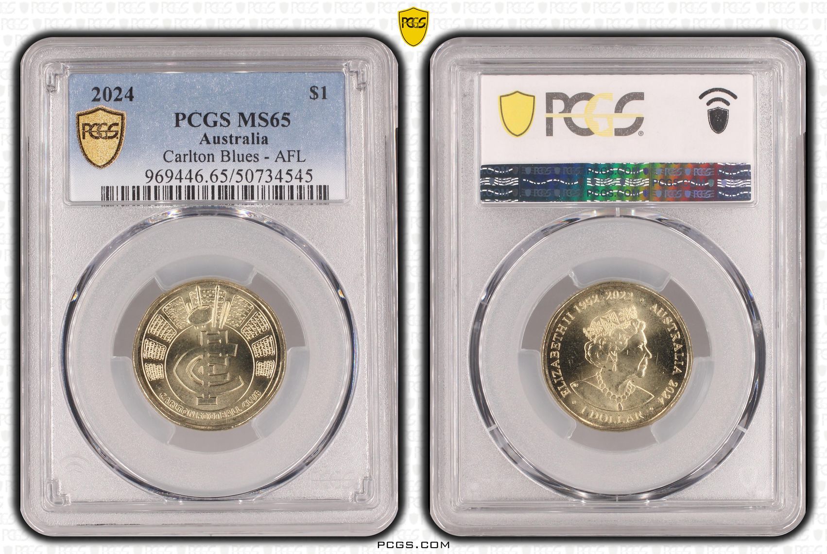 Carlton Blues - AFL, One Dollar, 2024, PCGS MS65