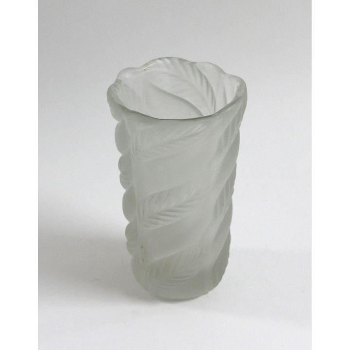 An Italian mid-century frosted glass vase