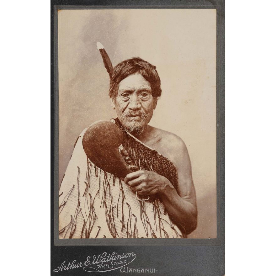 Arthur E. Watkinson 'Poma Haunui, Chief of Ngati Hau Tribe, Whanganui River, 100 Years Old'
